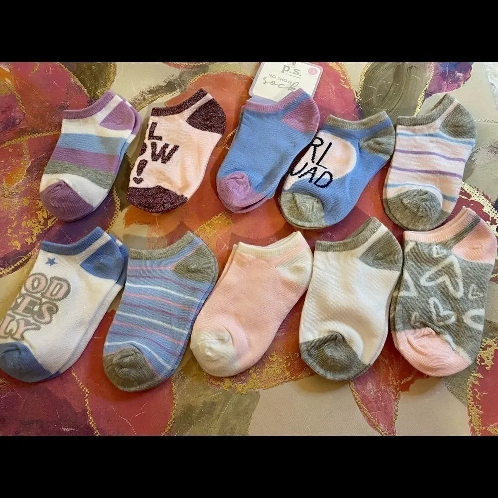 P.S. from Aeropostale  Girls 10 pairs  Socks : S